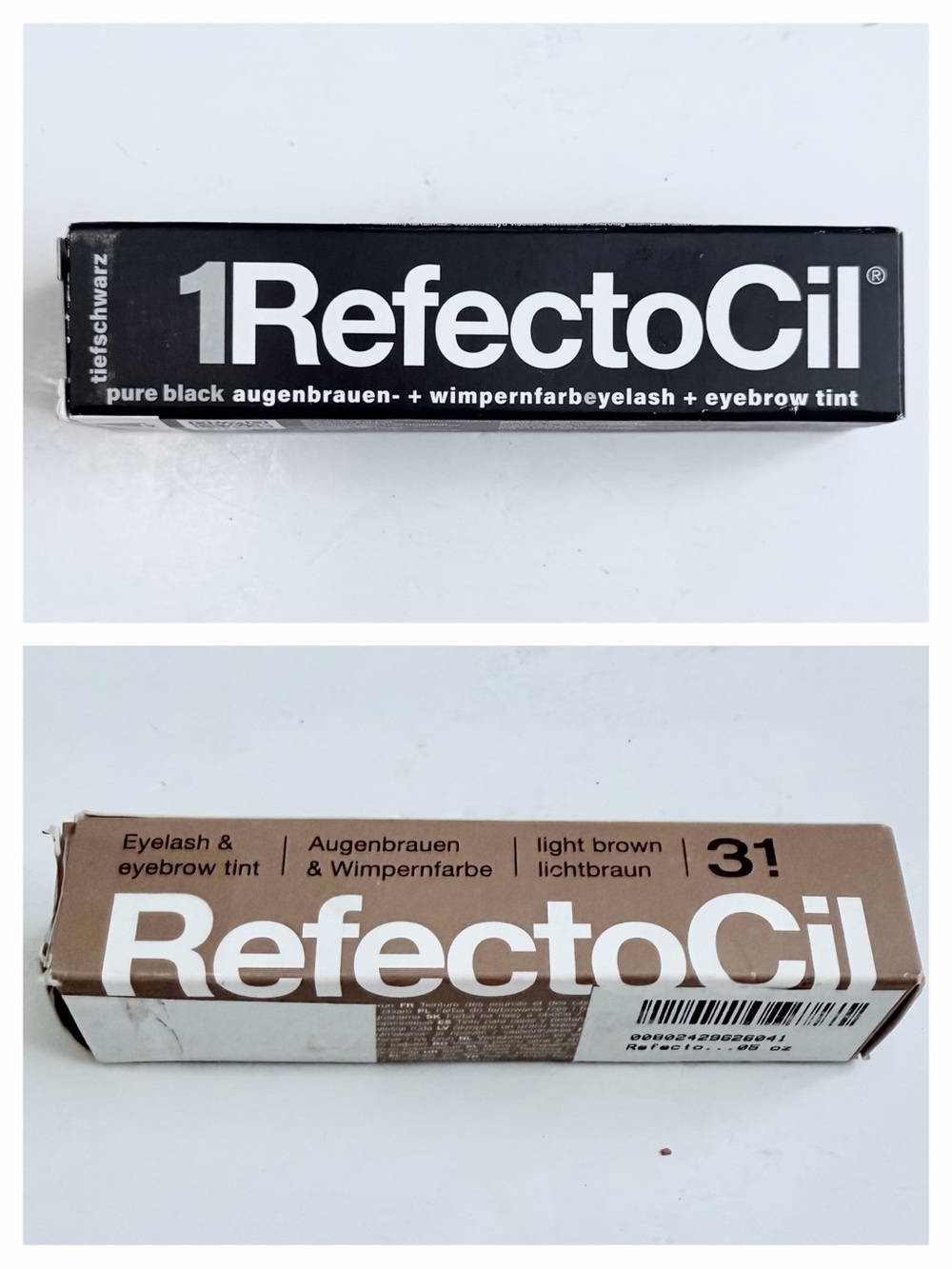 RefectoCil Professional Eyebrow and Eyelash Tint Pure Black & Light Brown 2 NIB